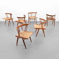 George Nakashima GRASS-SEATED Dining Chairs, Set of 6 - Sold for $15,000 on 11-25-2017 (Lot 168).jpg
